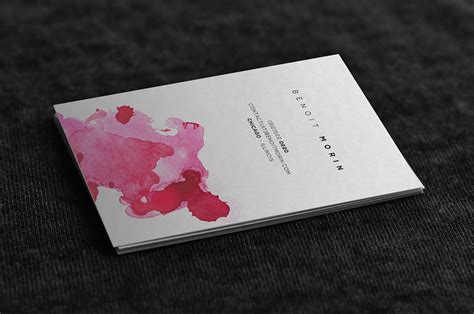 Simple, clean and minimal business card templates ideal for personal identity or minimalist design business. Minimalist Watercolor Business Cards on Behance