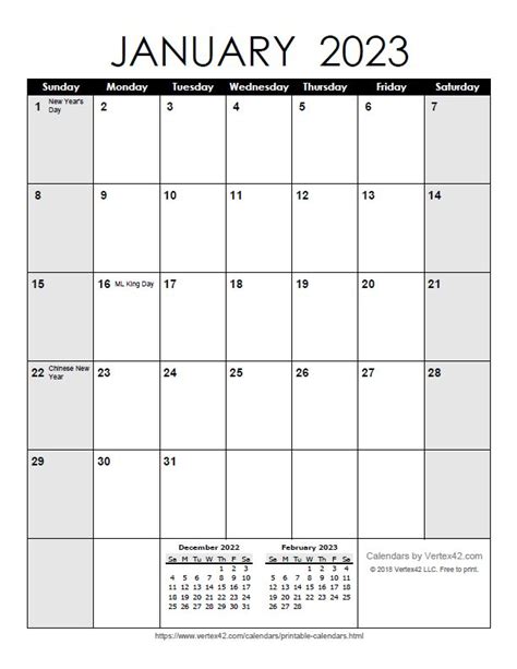 Download A Free Printable Monthly 2023 Calendar From