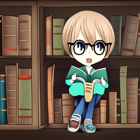 Anime Bookworm Graphic · Creative Fabrica