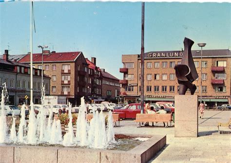 Eslöv jag har råkat ut för något anmäl brott eller förlust. Eslöv, stora torget, 1960-tal, stämplat Eslöv ...