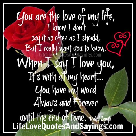Quotes Love Of My Life Quotesgram
