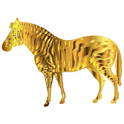 Gold Zebra Free Svg