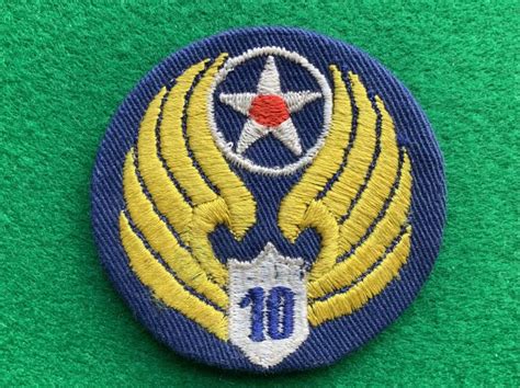 Bob Sims Militaria Wwii Us Army 10th Air Force Patch