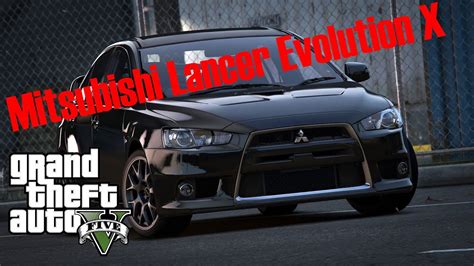 วิธีลง Mods Gta V รถ Mitsubishi Lancer Evolution X Youtube