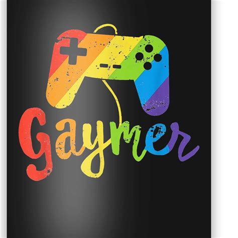gaymer gay pride flag lgbt gamer lgbtq gaming gamepad poster teeshirtpalace
