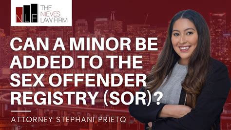 Can A Minor Be Added To The Sex Offender Registry Sor Oakland Sex