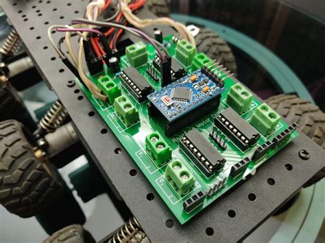 Arduino Motor Shield Pcb V1 4 Motors At Once Rootsaid Robotics