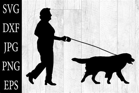 Dog Owners Silhouettes Eps Png Svg Graphic By Aleksa Popovic · Creative