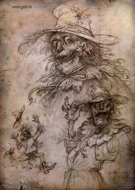 Scarecrow 01 By Getoart On Deviantart Scary Art Magical Art