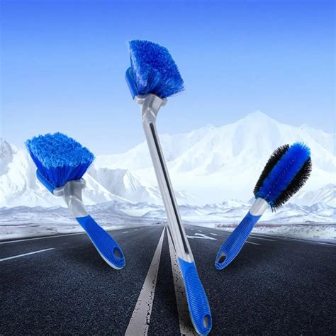 3pcsset Car Wash Wheel Brush Long Handle Tire Brush Cleaning Tool Wash