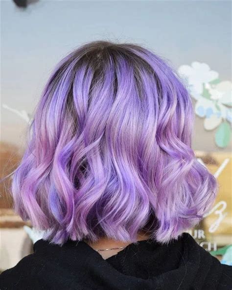 121 Purple Ombre Shoulder Length Hair Light Purple Hair Hair Styles Lilac Hair