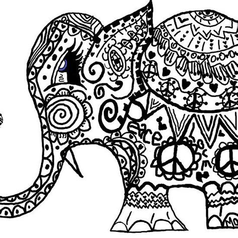 Peace Elephant Art Prints Elephant Abstract