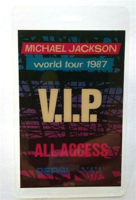 Michael Jackson Bad Backstage Pass Original Vip Concert Etsy
