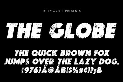 The Globe Font Billy Argel Fonts Fontspace