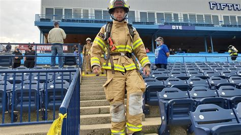 Firefighters Climb Stairs At Fifth Third Ballpark In Remembrance Of 9
