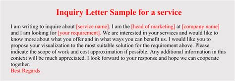 Inquiry letters are letters written to ask for information or ascertain its these letters can be written by customers to inquire about products and services or by a company to request for information on how to go about. How to format an Inquiry Letter for Product / Service (+5 ...