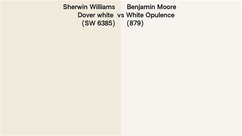Sherwin Williams Dover White Sw 6385 Vs Benjamin Moore White Opulence