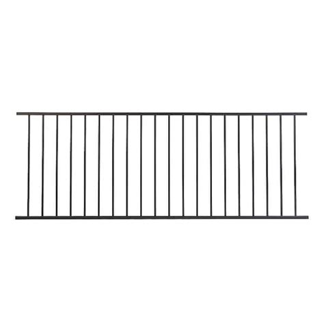 Fortress Fe26 34 In H X 6 Ft W Black Steel Railing Level Panel