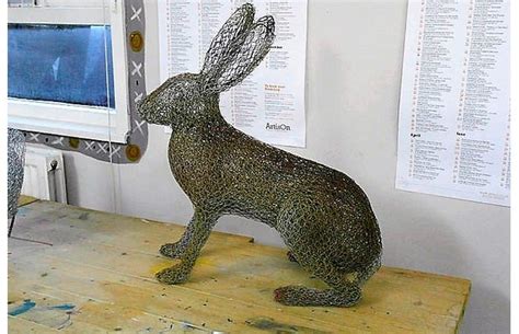 Chicken Wire Sculpture Hares Artison