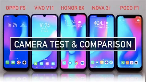 Midrange smartphones with gradient design battle! Oppo F9 / Vivo V11 / Honor 8X / Nova 3i / Poco F1 CAMERA ...
