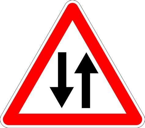 Traffic Sign Two Way · Free Vector Graphic On Pixabay
