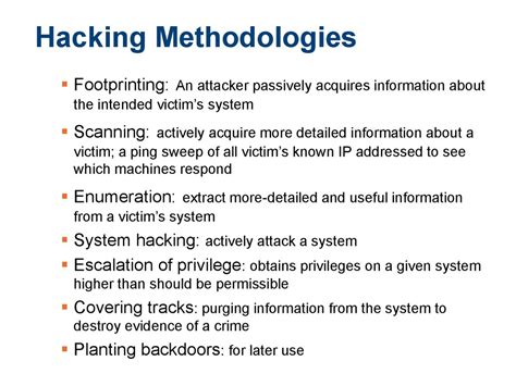 Hacker Techniques Tools And Incident Handling Chapter 1