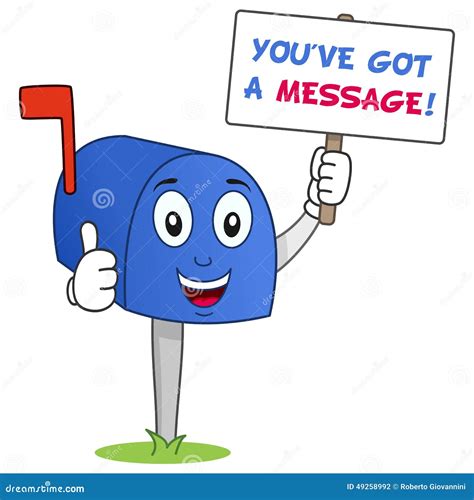 Mailbox Character You Ve Got A Message Stock Vector Illustration Of