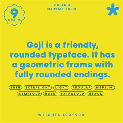 Goji — Friendly Rounded Typeface Mojomox