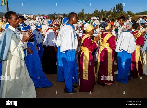 Young Ethiopian Christians Celebrating Timkat Epiphany Jan Meda