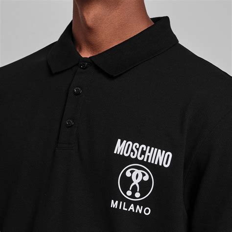Moschino Question Mark Polo Shirt Men Short Sleeve Polos Flannels