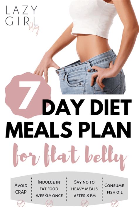 7 Day Diet Meals Plan For Flat Belly