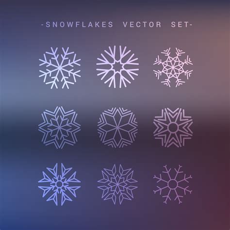 Set Of Christmas Snowflakes Download Free Vector Art Stock Graphics