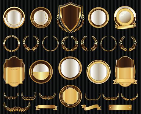 Luxury Premium Golden Badges And Labels 437738 Vector Art At Vecteezy