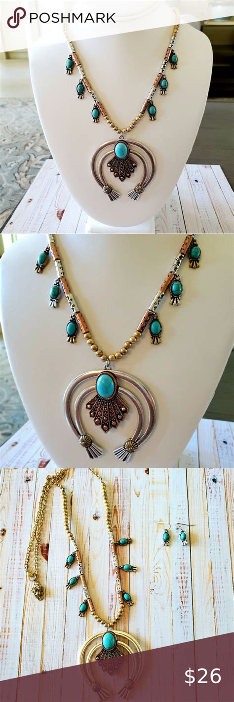 Southwestern Boho Squash Blossom Necklace Last Southwestern Boho