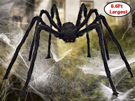 Outdoor Halloween Decorations Scary Giant Spider Fake Large Spider