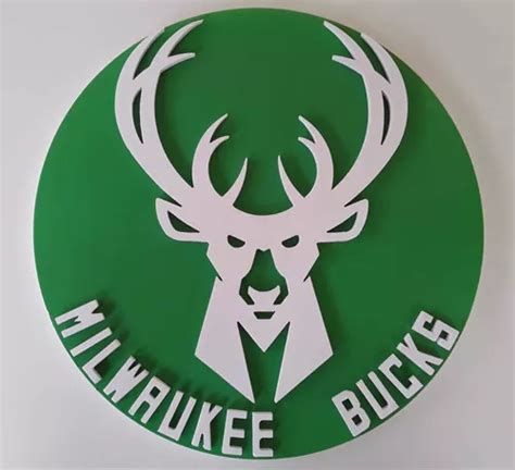 Logo Escudo Milwaukee Bucks Brasão De Parede Parcelamento sem juros