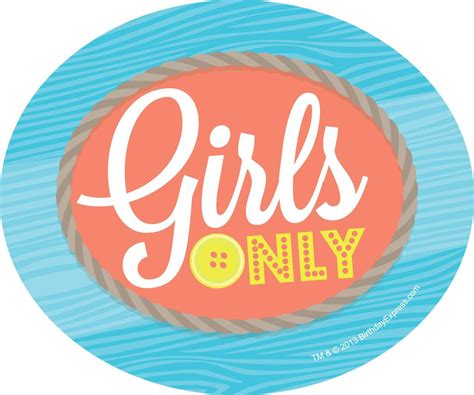 Girls Only Party Stickers
