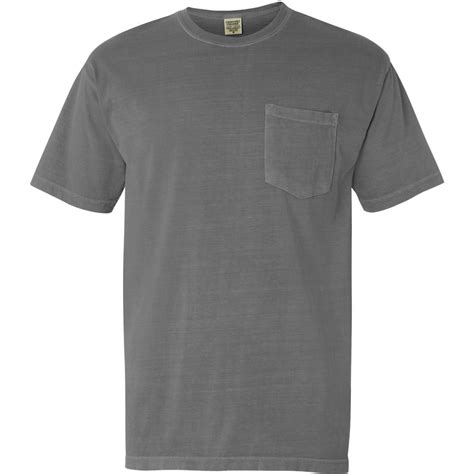 Comfort Colors Garment Dyed Heavyweight Pocket T Shirt Grey