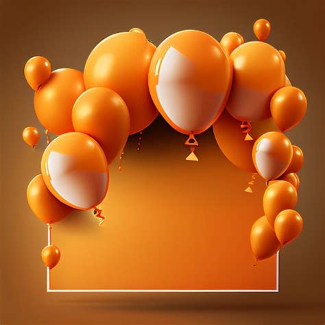 Free Orange Birthday Background Image