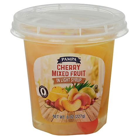 Pampa Cherry Mixed Fruit In Light Syrup 8 Oz General Merchandise