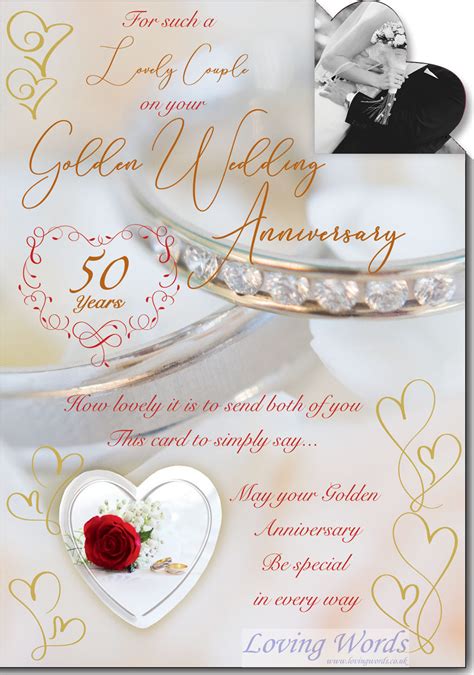 Golden Wedding Anniversary Greeting Cards By Loving Words