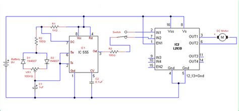 Pwm Dc Motor Speed Controller Circuit Using Pic16f877a Microcontroller