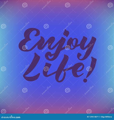 Vector Illustration Of Enjoy Life Text For Logotype Flyer Banner