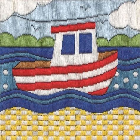 As someone with zero experience crocheting, i was nervous to try it for the first time.but the instructions and videos that the woobles provided made it so easy to get started and fun to learn! Anchor Boat Long Stitch Kit | Stitch kit, Cross stitch ...