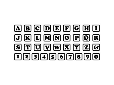 Eps Svg  Abc Alphabet Blocks Vector Clipart Outline And Silhouette