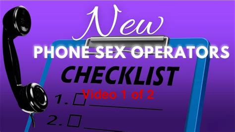 New Newer Phone Sex Operator Checklist Set Yourself Up For Success