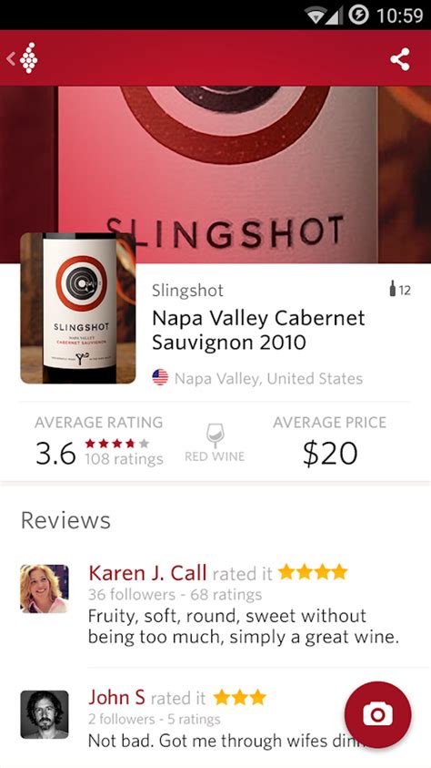 Vivino is a wine app that scans wine labels and provides details about that wine such as user and expert ratings, price, features, and the nearest store where you can buy it or purchase and order directly on your phone. Vivino Wine Scanner - Android Apps on Google Play