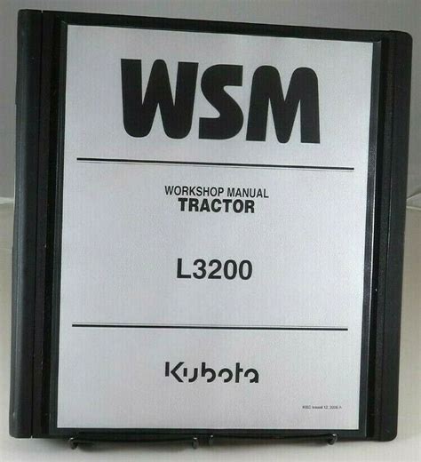 Kubota L3200 Tractor Service Workshop Shop Repair Manual Ebay