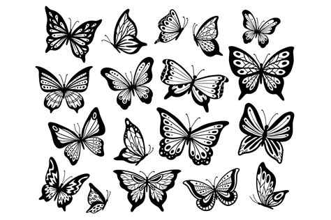 Drawing Butterflies Stencil Butterfly Moth Wings And Flyin 988282