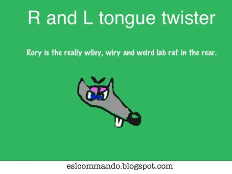 L And R Tongue Twister